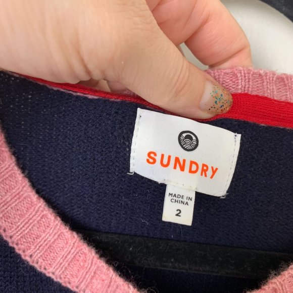 Sundry Anthropologie Love Button Cashmere Sweater Medium (2) - Picture 4 of 7